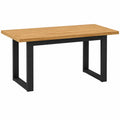 Mesa de Comedor de Madera de Pino con Patas en Forma de U 160x90x75 cm