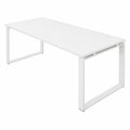 Mesa de Oficina OFILIKE de 160x80 cm, Estructura Metálica Blanca, para Hogar y Oficina