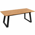 Mesa de Comedor Extensible Nordic de Roble y Metal Grafito 180/230x90 cm