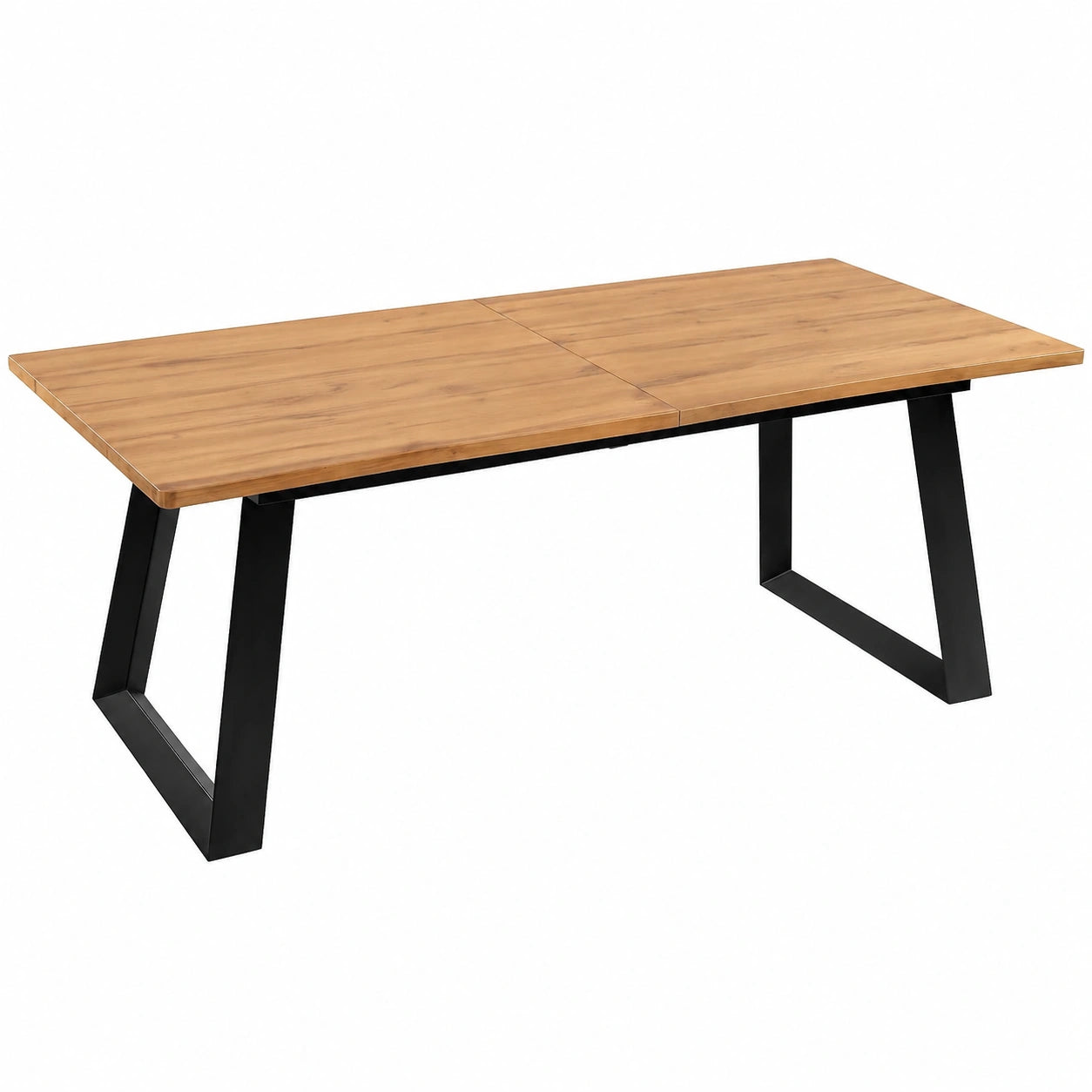 Mesa de Comedor Extensible Nordic de Roble y Metal Grafito 180/230x90 cm