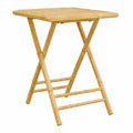 Mesa de Jardín Plegable de Bambú 55x55x75 cm para Exterior