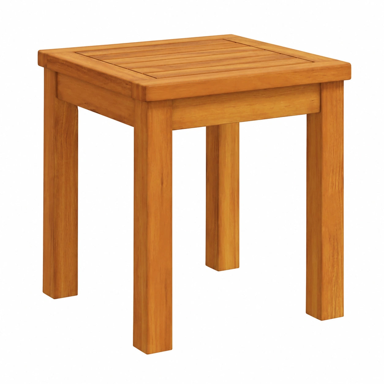 Mesa Auxiliar de Madera de Acacia 35x35x34 cm, Estilo Moderno para Jardín