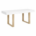 Mesa de Comedor Extensible Phoenix Blanca para 4-8 Personas con Patas de Madera, 160-200 cm