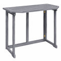 Mesa de Balcón Plegable de Madera de Acacia Gris para Exterior