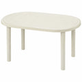 Mesa de Jardín Exterior RESOL Gala Blanca 140x90 cm para 4-6 Personas con Agujero para Sombrilla y Protección UV