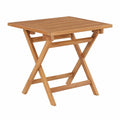Mesa de Jardín Plegable de Teca Maciza 45x45x45 cm, Marrón, Peso Ligero