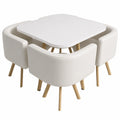 Conjunto de Mesa y Sillas Escandinavas Blancas Oslo