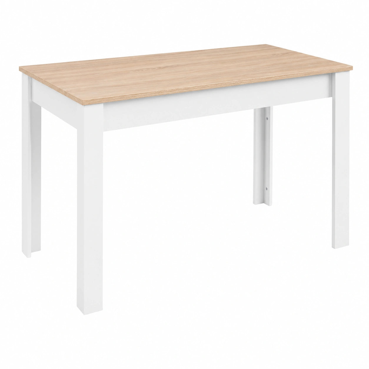 Mesa de Comedor Aitana de Madera, Color Taupe/Blanco, 110x70 cm