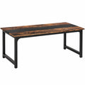 Mesa de Oficina Moderna 160x80cm, Escritorio Grande para Ordenador, Estilo Rústico/Negro